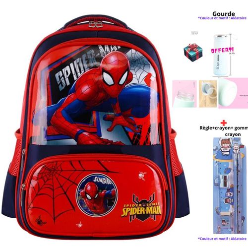 Louna Sac à dos Spiderman/Offert : Montre+ ensemble dessinateur)
