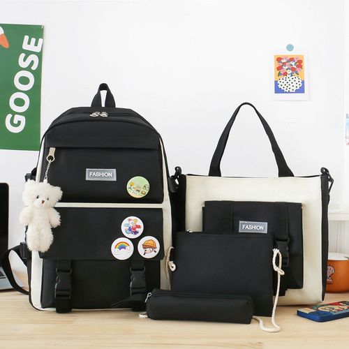 5in1 Sac à Dos + Sac à Bandoulière + Portefeuille Pour Homme et Femme