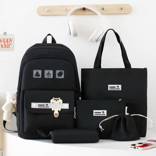 Pack De 5 Sacs à Dos Pour écolières-Noir