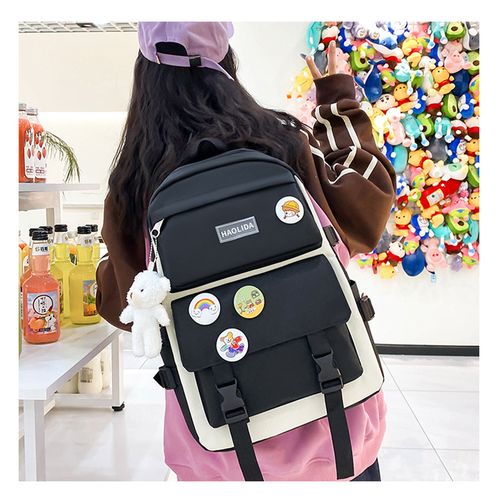 5in1 Sac à Dos + Sac à Bandoulière + Portefeuille Pour Homme et Femme