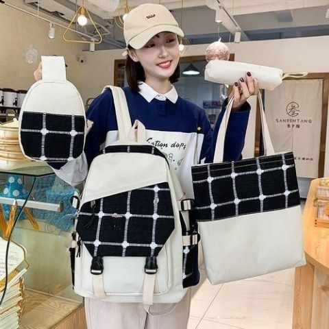 Sac à dos en toile 4in1